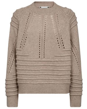 co'couture Rundhals-Strickware - Braun