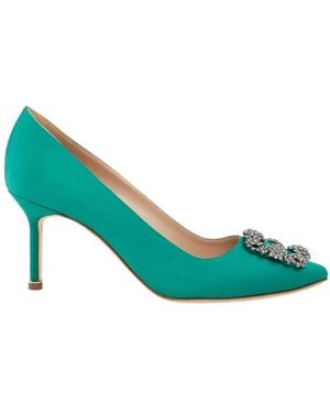 Manolo Blahnik Hangisi Pins 7 Cm - Grün