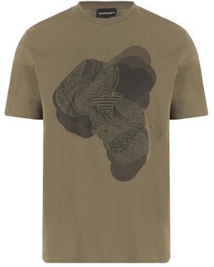 Emporio Armani Cotton T-Shirt With Logo - Grün