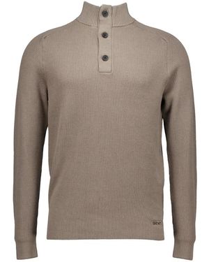 Genti K5094-3282 Turtle Button Turtleneck - Grau