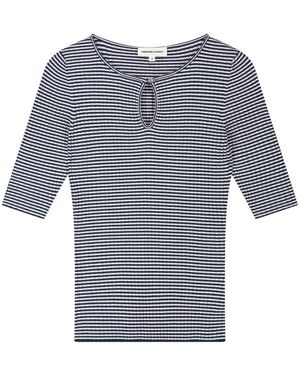 FABIENNE CHAPOT Overhemden ,Zwart ,Anouk Short Sleeve Pullover - Blauw