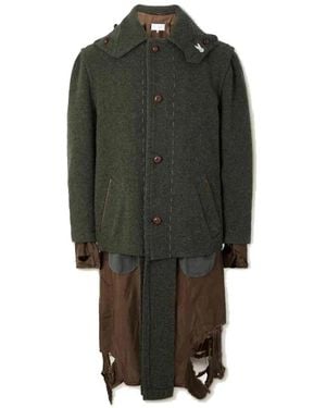 Maison Margiela Single-Breasted Coats - Groen