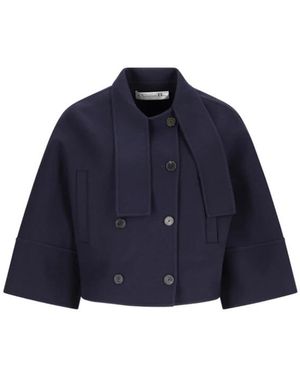 Dior Double-Breasted Coats - Azul