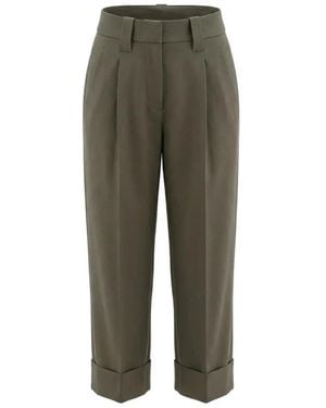 Brunello Cucinelli Straight Trousers - Verde