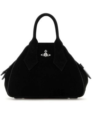 Vivienne Westwood Tassen ,Zwart ,Katoen Yasmine Kleine Handtas