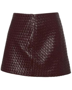 Manokhi Leather Skirts - Morado