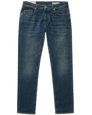 Blauer Straight Jeans - Blue