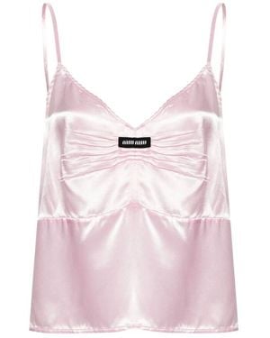 Miu Miu Sleeveless and tank tops for Women | Online Sale up