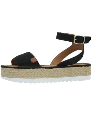 POPA Schoenen ,Veelkleurig ,Katoen Kalamis Flat Sandalen - Zwart