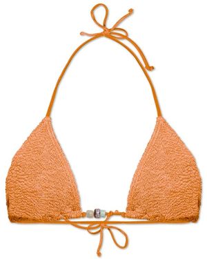 Bondeye Badmode ,Oranje ,Nylon Beaded Ingrid Triangle