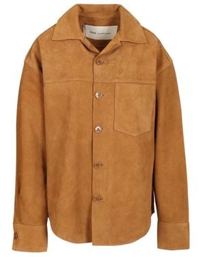 Ami Paris Leather Jackets - Brown
