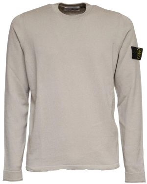 Stone Island Round-Neck Knitwear - Grey