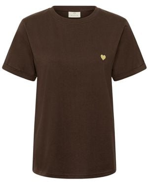 Kaffe Kaheart T-Shirt - Bruin