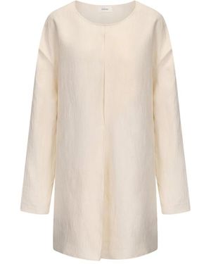 Ruohan Plissee-Bluse - Natur