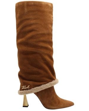 KARL LAGERFELD Heeled Boots - Brown