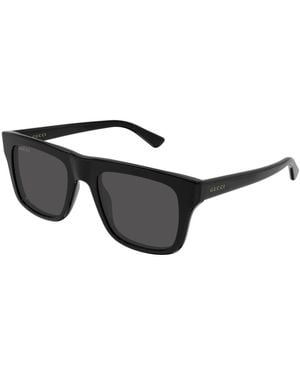 Gucci Rechteckige Sonnenbrille - Schwarz