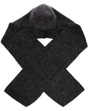 Gestuz Accessoires ,Grijs ,Wol Gzalpha Sjaal - Zwart