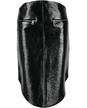 Courreges Leather Skirts - Negro