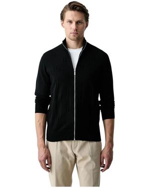 KARL LAGERFELD Zip Cardigan - Zwart