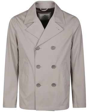 Herno Klassischer peacoat für männer - Grau