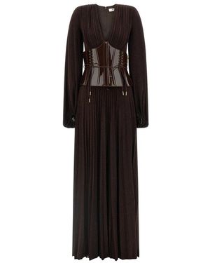 Elisabetta Franchi Carpet Jurk - Zwart