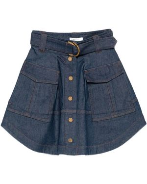 Zimmermann Rokken ,Blauw ,Katoen Cargo Geknoopte Flare Rok