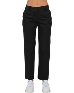 Via Masini 80 Straight Trousers - Nero