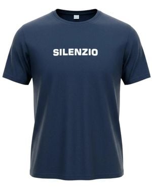 Aspesi Tops ,Blauw ,Katoen T-Shirt Silenzio