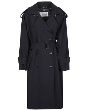Max Mara Jassen ,Blauw ,Wol Certo Trenchcoat - Zwart