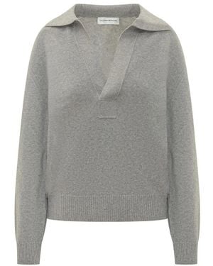 Victoria Beckham V-Neck Knitwear - Grey