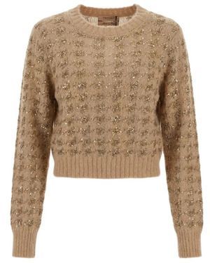 Twinset Round-Neck Knitwear - Neutro