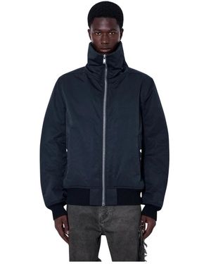 Rick Owens Jassen ,Blauw ,Leer Tower Dracuflight Bomberjack