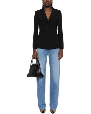 Elisabetta Franchi Straight Fit Jeans - Black