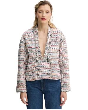 Munthe Jassen ,Veelkleurig ,Polyester Flint Jas - Grijs