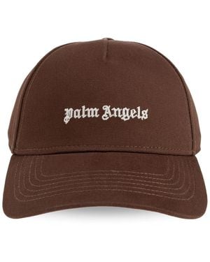 Palm Angels Accessoires ,Bruin ,Katoen Baseball Cap