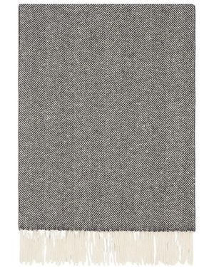 Kiton Cashmere Visgraat Sjaal - Grijs