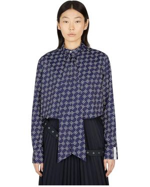 ROKH Doppellagiges Crop Top - Blau