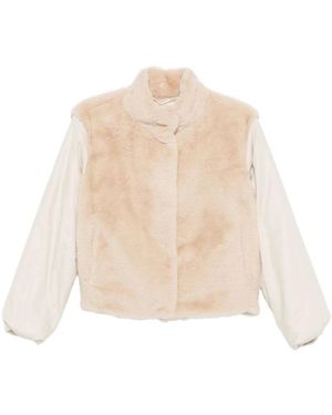Herno Jassen ,Faux Fur & Shearling Jassen - Naturel