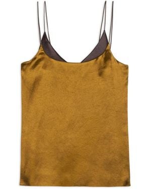Alysi Sleeveless Tops - Brown
