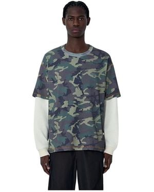 AWAKE NY Long Sleeve T-Shirts - Blue