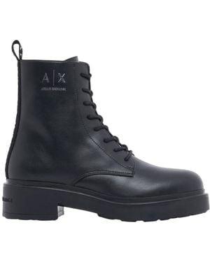 ARMANI EXCHANGE Schnürstiefel - Schwarz