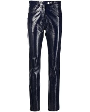 Courreges Broeken ,Zwart ,Katoen Zwarte Skinny Jeans 5-Pocket Broek - Blauw