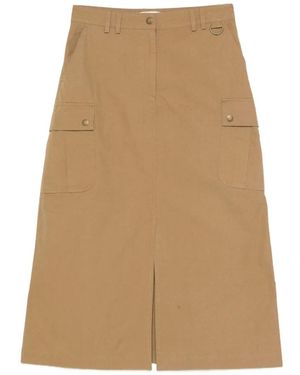Barbour Midi Skirts - Natural