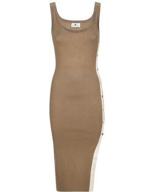 Elisabetta Franchi Knitted Dresses - Marron