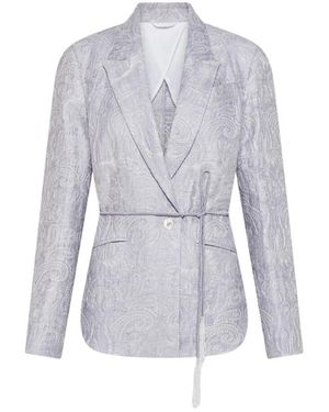 Seventy Jassen ,Blauw ,Leer Giacca Con Fusciacca