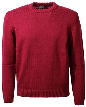 Zanone Roter woll-crew-neck-pullover