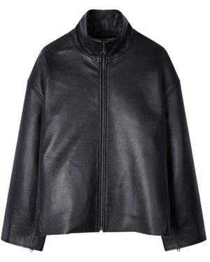 Paul Smith Leather Jackets - Black