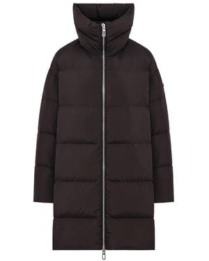 DUNO Jassen ,Bruin ,Lichtgewicht Oversized Lange Pufferjas - Zwart