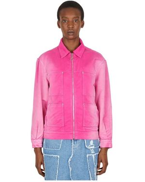 Lourdes Denim Jackets - Pink