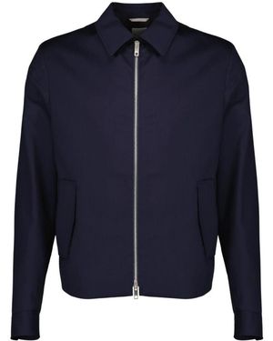 Dior Woll Reißverschlussjacke - Blau